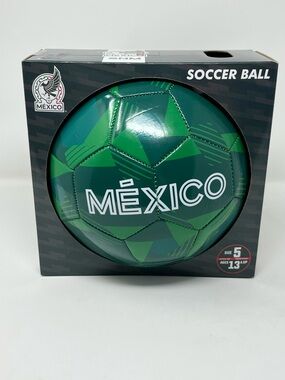 Mexico Soccer Ball Size 5 Futbol New In Box Green Team Fan Gear Official Style